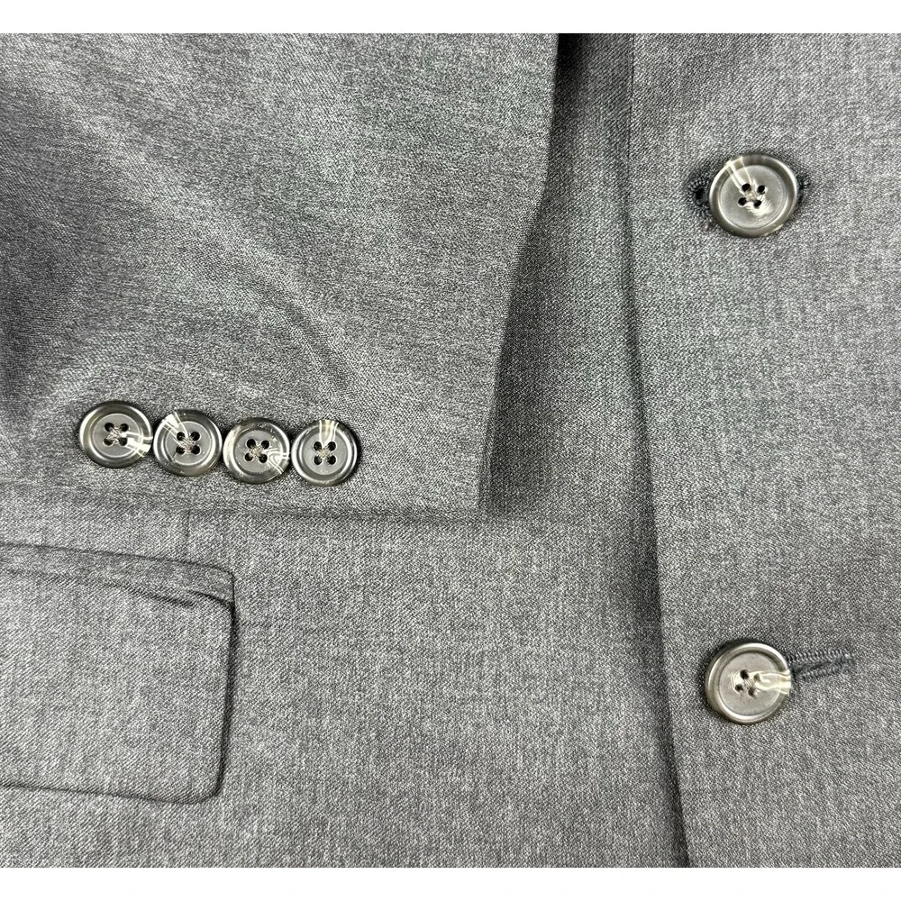 Lauren Ralph Lauren Wool Blazer Sport Coat Gray 2 Button Made Canada Men's